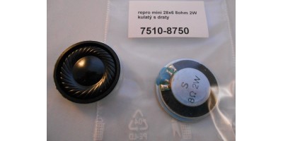 REPRO MINI 28x6 8ohm 2W guľatý