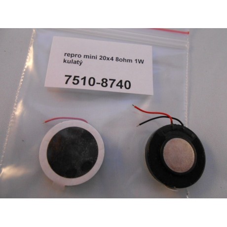 Repro mini 20x4 8ohm 1W round