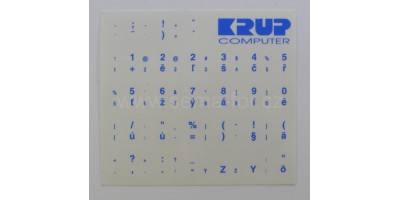 české přelepky na klávesnici bílé