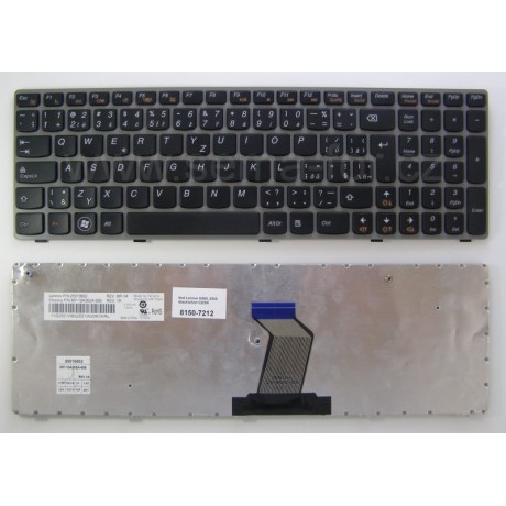 klávesnice Lenovo G560 Z560 black/silver CZ/SK