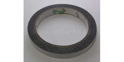 lepící páska oboustranná černá 12mm 20m 0,2mm