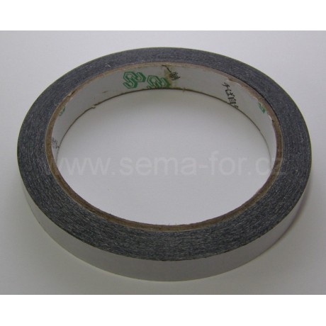 lepící páska oboustranná černá 12mm 20m 0,2mm
