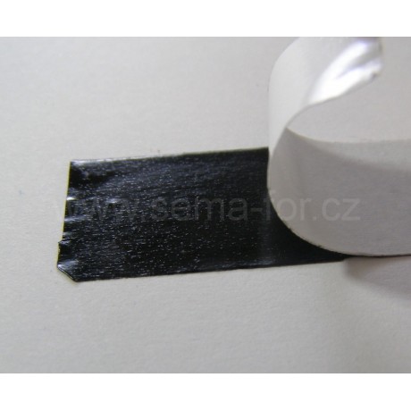 lepící páska oboustranná černá 12mm 20m 0,2mm