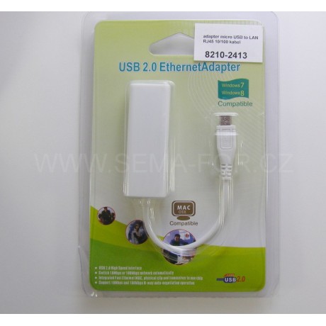 adapter micro USB to LAN RJ45 10/100 kabel