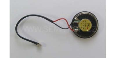 Repro mini 28x6 8ohm 0,5W kulatý , vodič,konektor