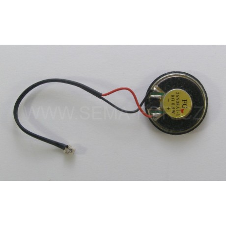 Repro mini 28x6 8ohm 0,5W kulatý , vodič,konektor