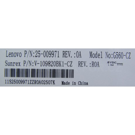 klávesnice Lenovo G560 G565 G570 G575 G770 G780 Z560 Z565 Z570 black CZ