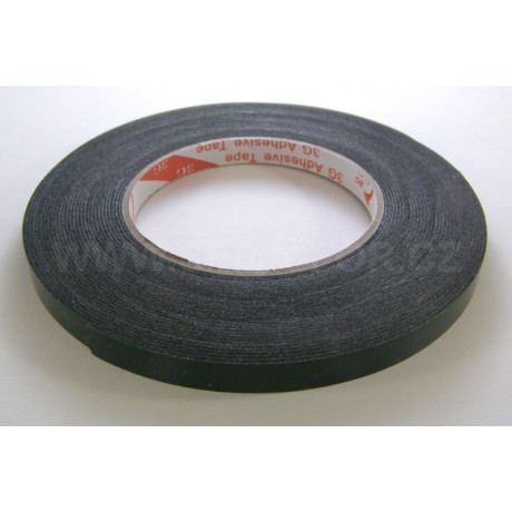 lepící páska oboustranná černá 10mm 10m 1mm