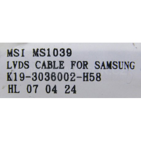 screen cable MSI M655 VR601 MS1039 Series LCD  