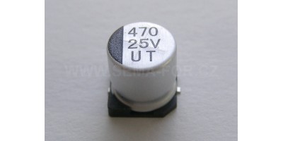 kondenzátor 470uF/25V 10x10 smd