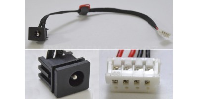 Napájecí konektor s kabelem Toshiba A300 A305 C650 C655 C665 L665D L650 L650D L655 L655D - 5,5x2,5mm - 4pin