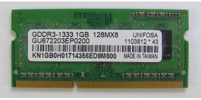 RAM 1GB DDR3 1333 sodimm použitá