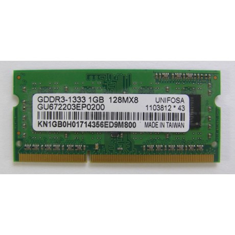 RAM 1GB DDR3 1333 sodimm použitá