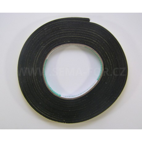 lepící páska jednostranná pěnová černá 10mm 4m 3mm