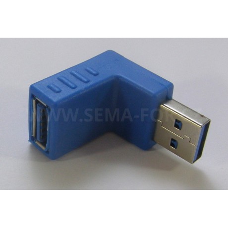 adapter USB 3.0 AM to AF 90° II