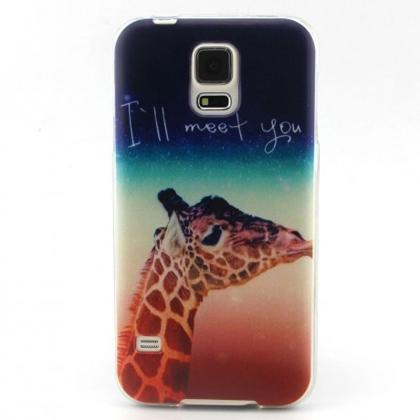 Pouzdro pro Samsung Galaxy S5 i9600 - vzor žirafa