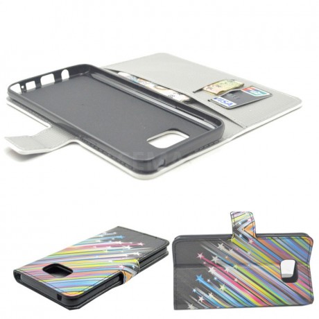 LG G3 (D690) - 5,5" flipové pouzdro - vzor stars