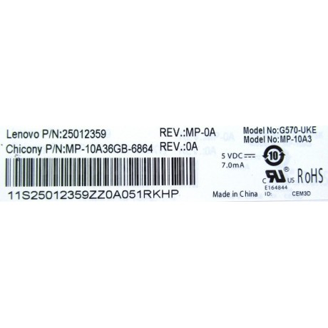 klávesnice Lenovo Z570 V570 B570 B575 black CZ/SK CZ/SK