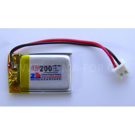 baterie ZC LION 3,7V 200mAh,50*22*5mm 2pin