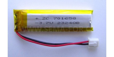 baterie ZC LION 3,7V 900mAh, 60*15*8mm 2pin