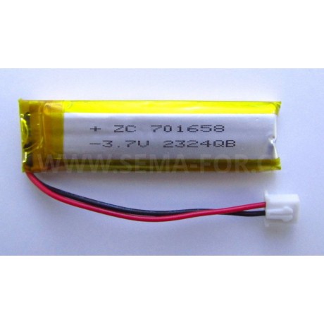 baterie ZC LION 3,7V 900mAh, 60*15*8mm 2pin