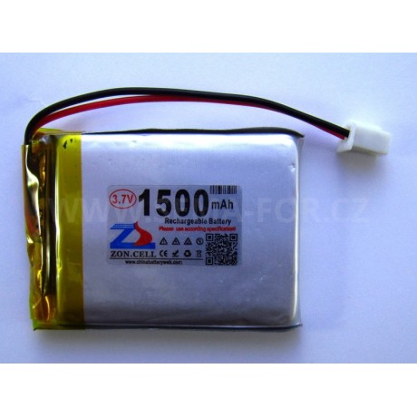 baterie ZC LION 3,7V 1500mAh, 54*40*6,5mm 2pin