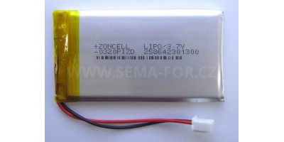baterie 3,7V 5000mAh 153x71x3,6 2pin