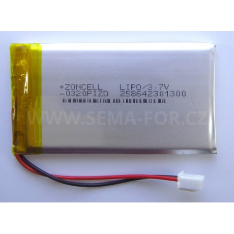 baterie 3,7V 5000mAh 153x71x3,6 2pin