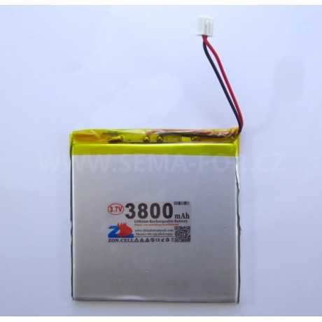 baterie ZC LION, 3.7V 3800mAh  84*81*4mm 2pin