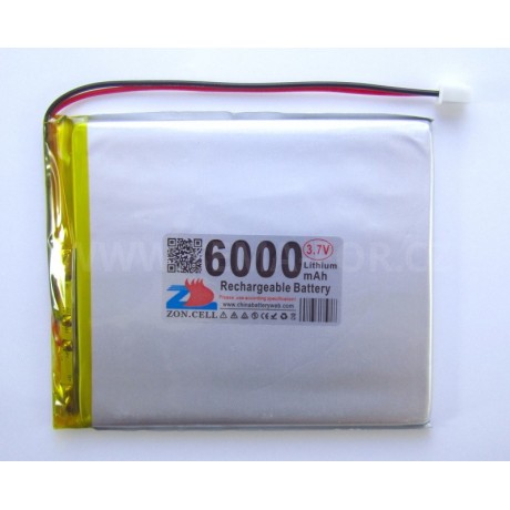 baterie ZC LION, 3.7V 6000mAh 96*80*5,5mm  2pin