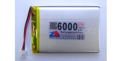 baterie ZC LION, 3.7V 6000mAh 86*60*8,5mm  2pin