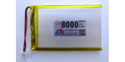 baterie ZC LION , 3.7V 8000mAh 91*60*8mm 2pin
