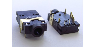 konektor 3,5 stereo jack zásuvka black 