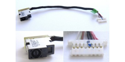 Napájecí konektor s kabelem HP 240 250 255 G4 G5 HP14 15-AC 15-AF 15-AY 15-BA - 4,5x3,0mm - 8pin