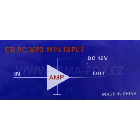 zesilovač do auta 2x15W 12V DX-8250