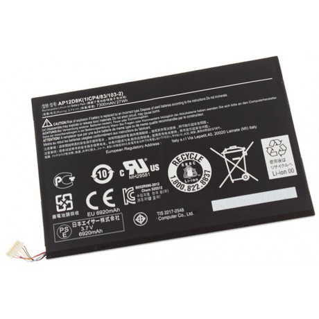 baterie AP12D8K pro Acer Iconia Tab A3-A10 P3-171 W510 W510P 3.7V 7300MAH 27WH