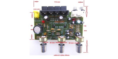 zesilovač do auta 2x15W 12V DX-8250