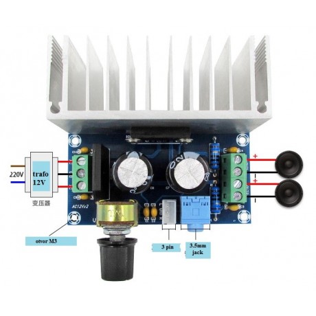 zesilovač pro mp3 set 2x15W