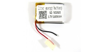 baterie Lihium 3,7V 180mAh, 25*20*5mm 