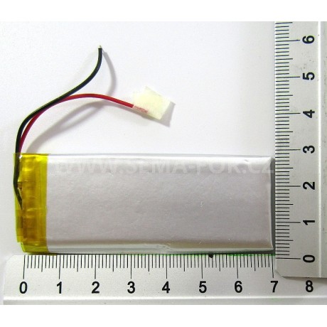 baterie ZC LION 3,7V 1450mAh, 70*25*3mm +- drátky