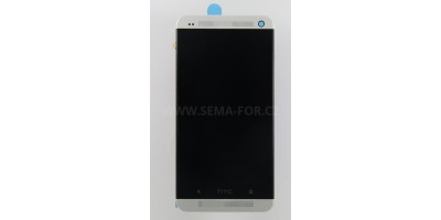 4,7" lcd  displej + dotykové sklo HTC One M7 stříbrné