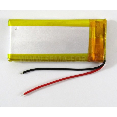 baterie ZC LION 3,7V 600mAh,50*22*5mm +- dratky