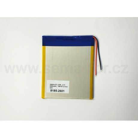 baterie ZC LION , 3.7V 6000mAh  106*87*2.7mm +- draty