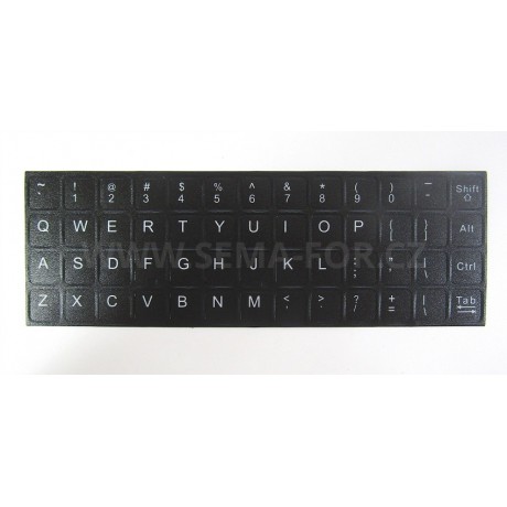 české přelepky na klávesnici modré