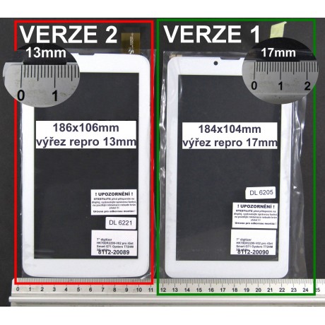 7" dotykové sklo HK70DR2299-V02 pro iGet Smart G71 Oysters T72HM 3G bílé - verze 1