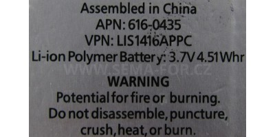 baterie 3,7V 2000mAh 158x52x2.8 2pin 