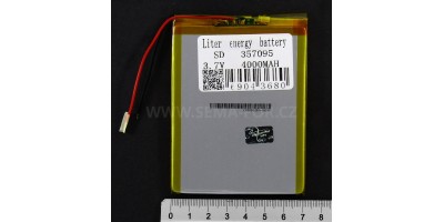 baterie 3,7V 4000mAh 95x70x4 +- drátky