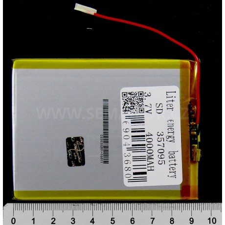 baterie 3,7V 4000mAh 95x70x4 +- drátky