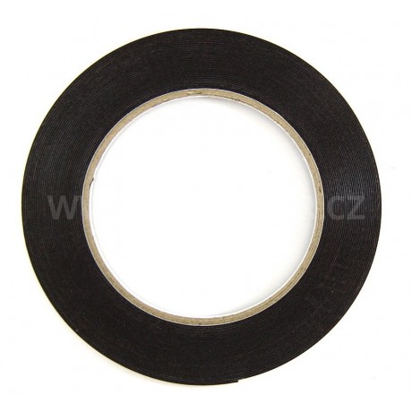lepící páska oboustranná černá 10mm 5m 1mm