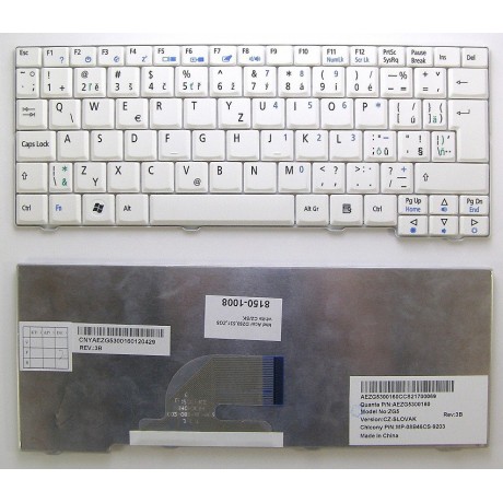 klávesnice Acer Aspire One A110 A150 D150 D250 531 ZG5 531H white CZ/SK